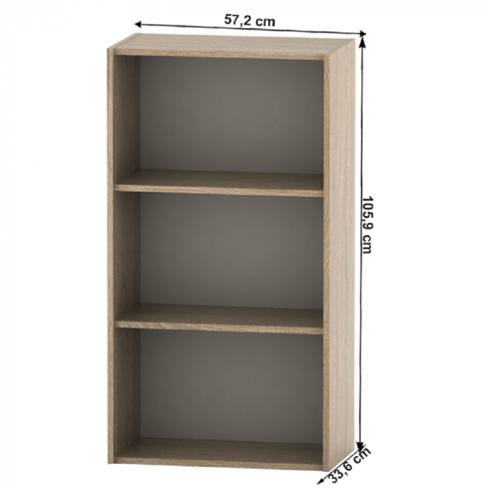 Dulap cu rafturi, stejar sonoma, TEMPO ASISTENT NEW 035 [2]