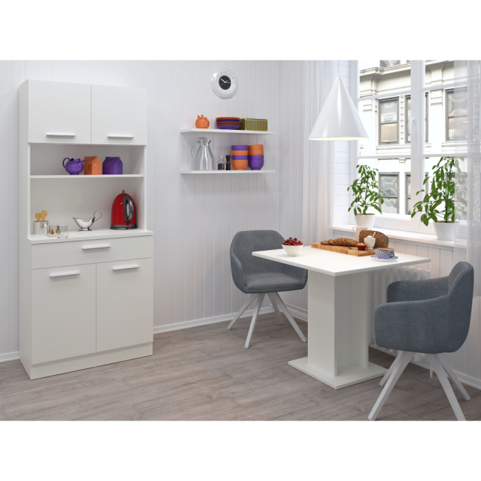 Dulap de bucătărie cu patru uşi, alb, DOMIS NEW [8]