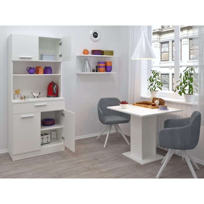 Dulap de bucătărie cu patru uşi, alb, DOMIS NEW [9]