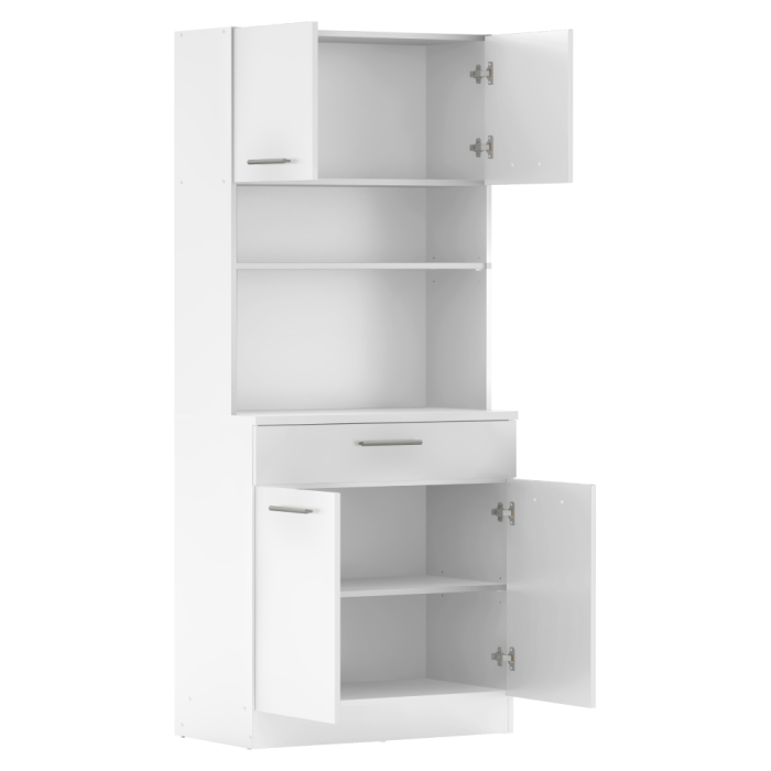 Dulap de bucătărie cu patru uşi, alb, DOMIS NEW [3]