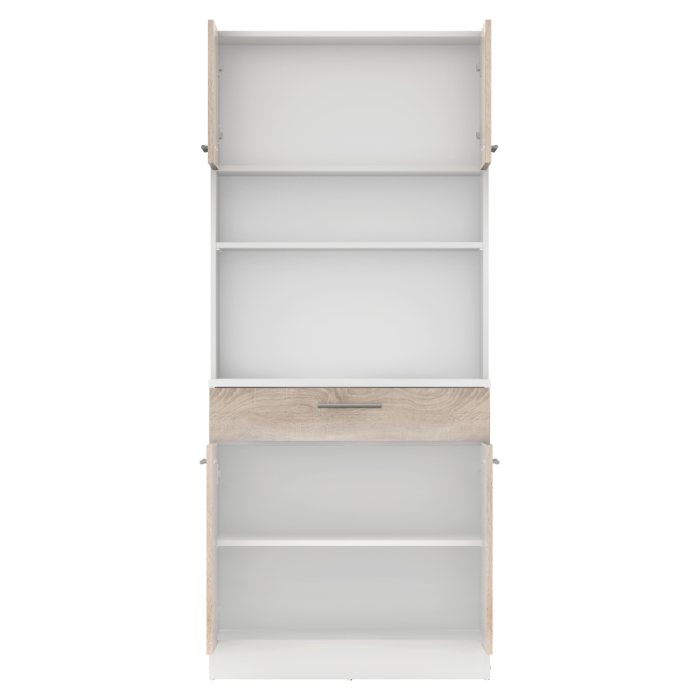 Dulap de bucătărie cu patru uşi, stejar alb/sonoma, DOMIS NEW [5]