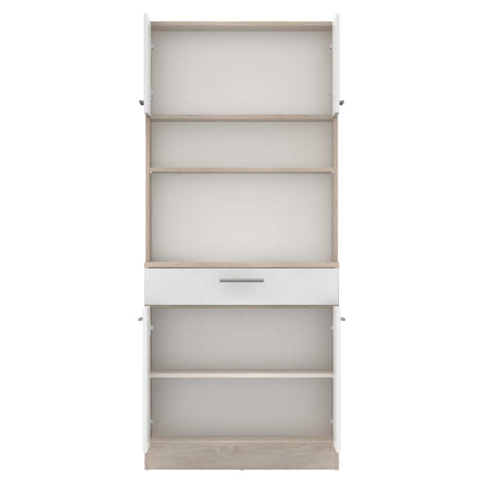 Dulap de bucătărie cu patru uşi, stejar sonoma/alb, DOMIS NEW [5]