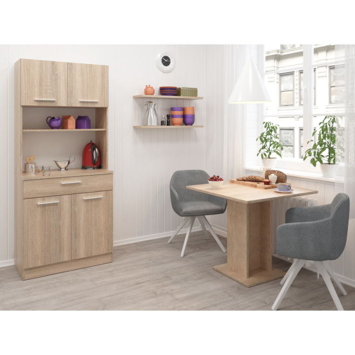 Dulap de bucătărie cu patru uşi, stejar sonoma, DOMIS NEW [7]