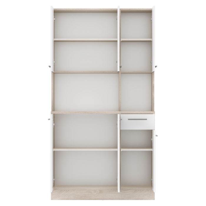 Dulap de bucătărie cu şase uşi, stejar sonoma/alb, PELION NEW [5]