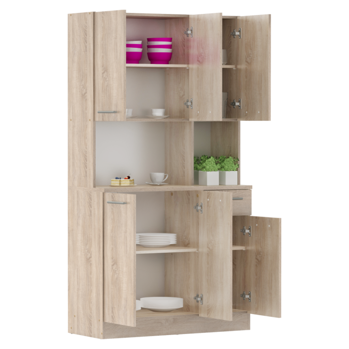 Dulap de bucătărie cu şase uşi, stejar sonoma, PELION NEW [10]