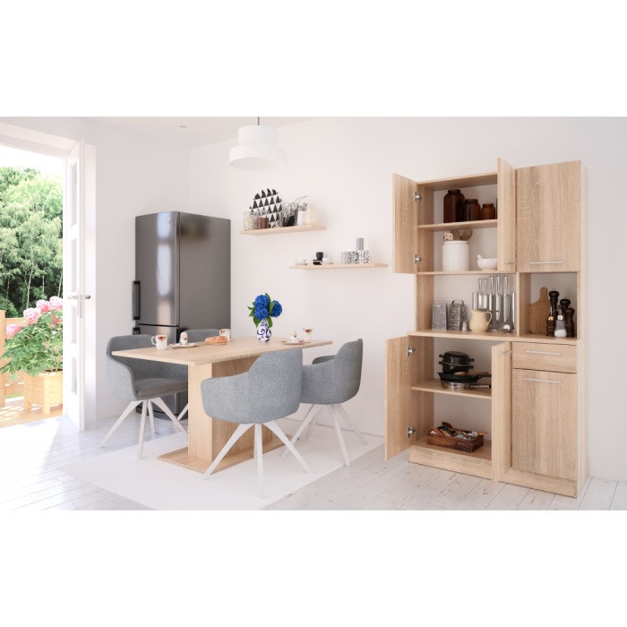 Dulap de bucătărie cu şase uşi, stejar sonoma, PELION NEW [6]