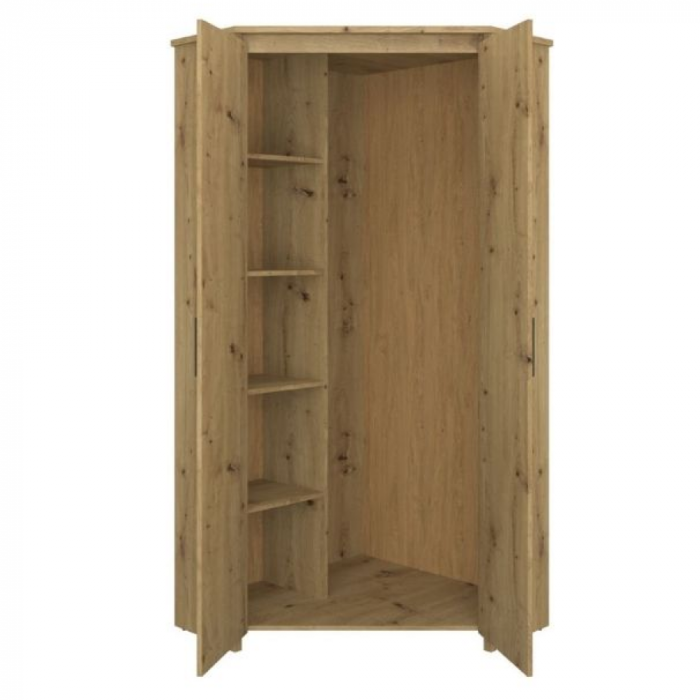 Dulap de colţ 2D, stejar Artisan, AIRON [3]