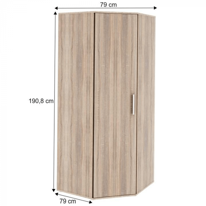 Dulap , DTD laminat, stejar sonoma, DUNAJ TIPUL15 [2]