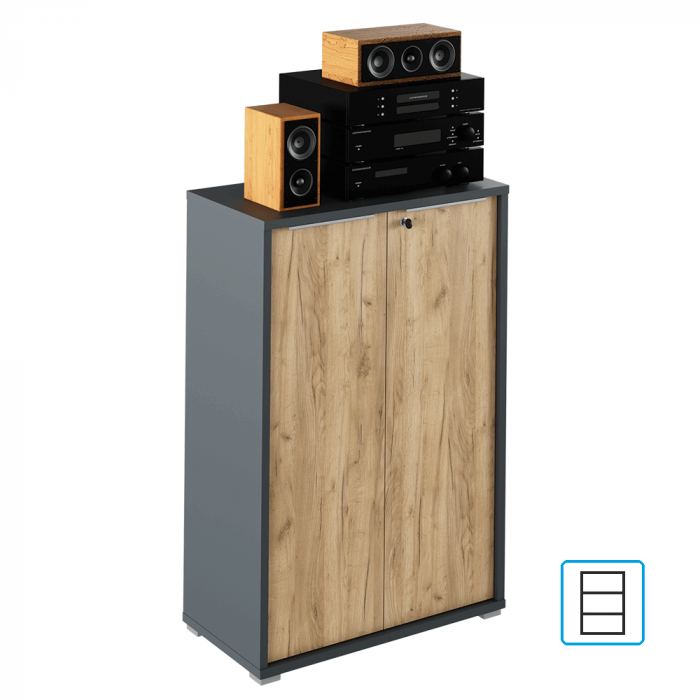 Dulap , grafit/stejar artisan, RIOMA NEW TYP 09 [4]