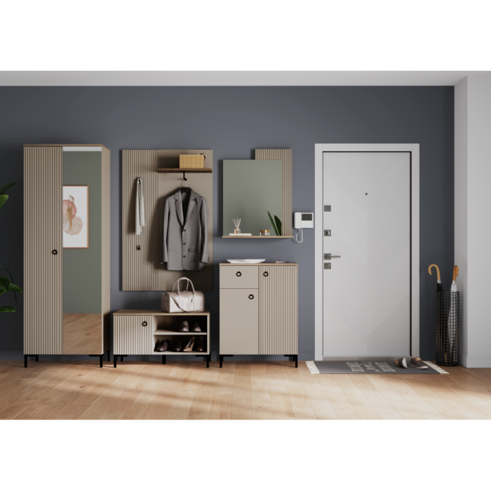 Dulap, gri-maroniu Taupe/stejar silverjack, DOMCA 2D [6]