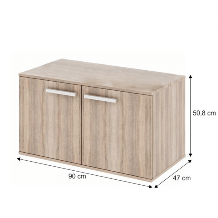 Dulap mic cu 2-uşi, DTD laminat, stejar sonoma, DUNAJ TIPUL7 [2]