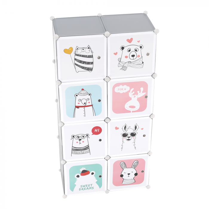 Dulap modular pentru copii,  gri / model pentru copii, ATREY [13]