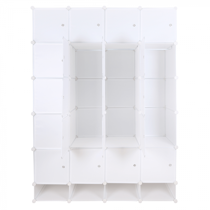 Dulap multifuncţional modular, alb, ZAFOD [4]