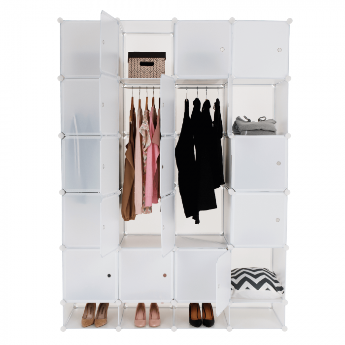Dulap multifuncţional modular, alb, ZAFOD [9]