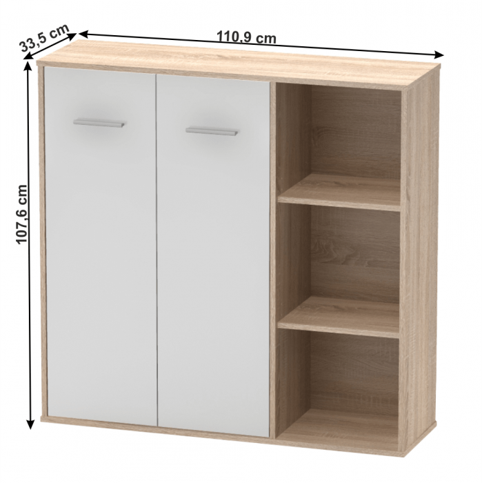 Dulap, stejar sonoma/alb, MAURUS NEW MA32 [2]