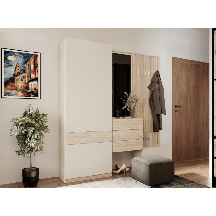 Dulap, stejar sonoma/caşmir, VERTIO SZF4D2S [8]