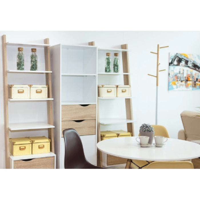 Etajeră cu sertar, stejar sonoma/alb, OSLO 75385 [4]