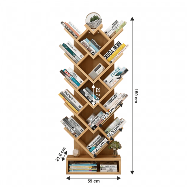Etajera /raft carti ,pin  ,150 cm inaltime, modern,Bortis Impex [5]