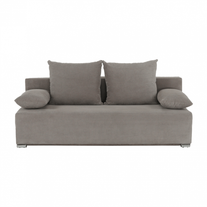 Canapea extensibila , cu lada depozitare , textil gri-maro , 195 cm [2]