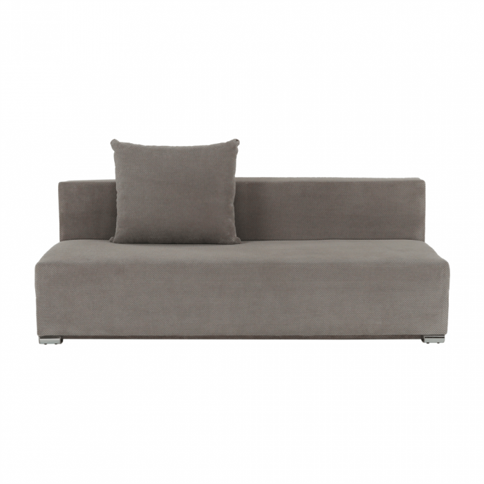 Canapea extensibila , cu lada depozitare , textil gri-maro , 195 cm [7]