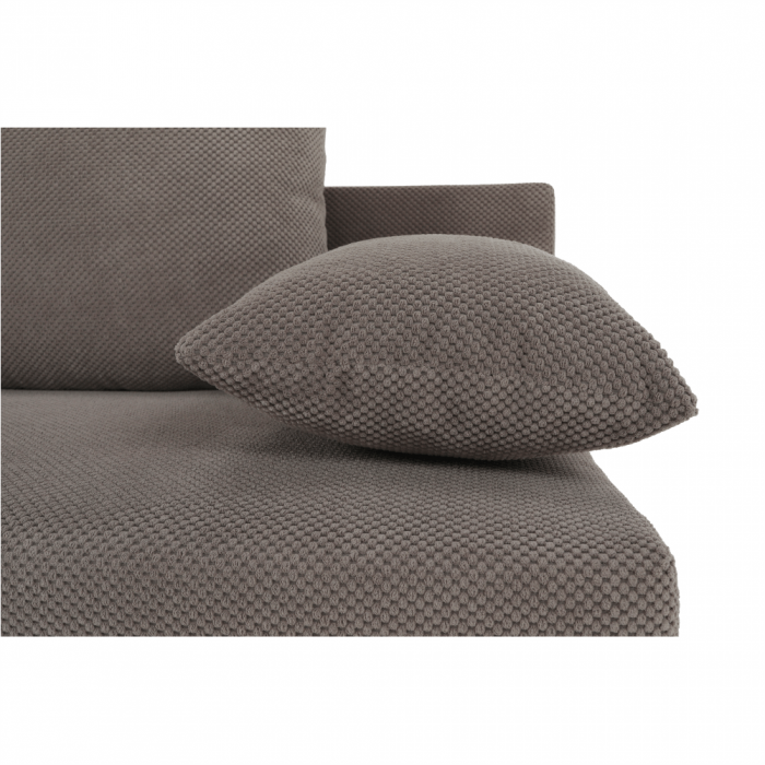 Canapea extensibila , cu lada depozitare , textil gri-maro , 195 cm [16]