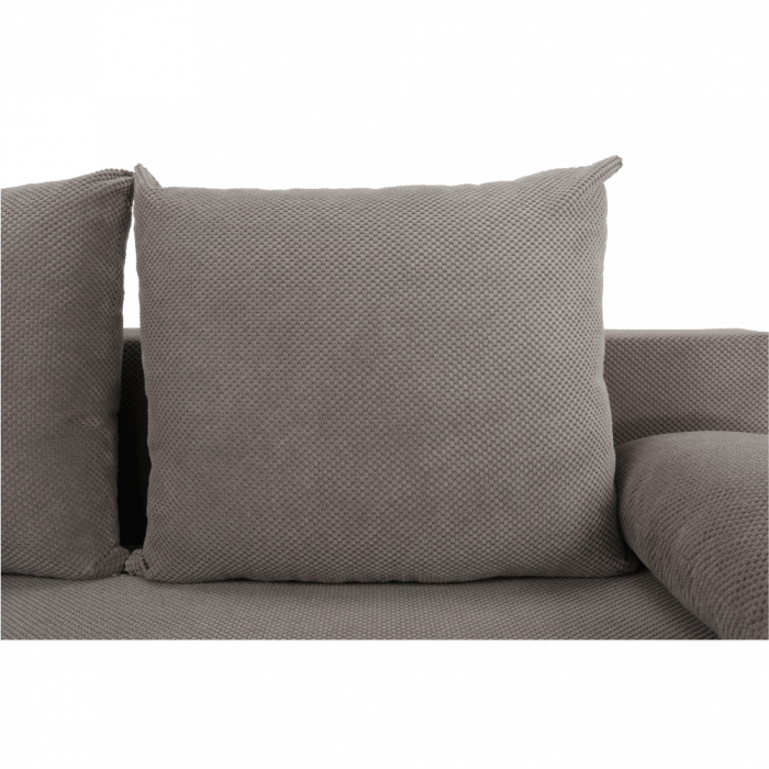 Canapea extensibila , cu lada depozitare , textil gri-maro , 195 cm [17]