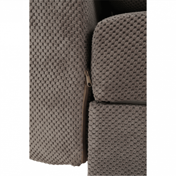 Canapea extensibila , cu lada depozitare , textil gri-maro , 195 cm [18]