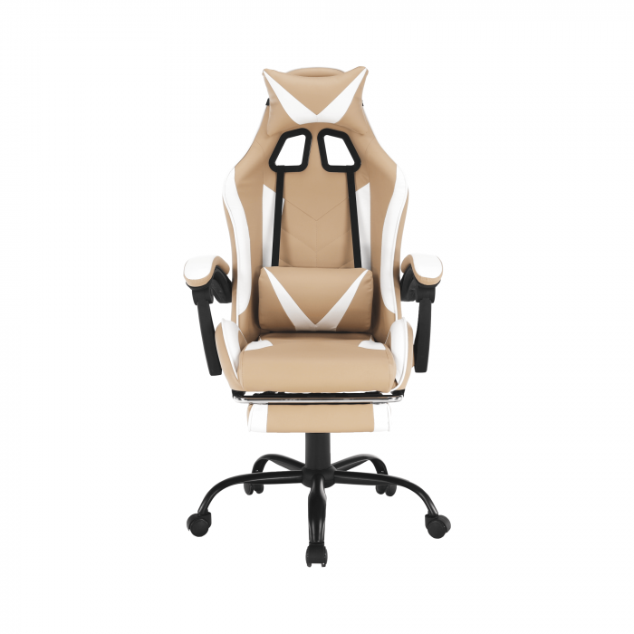 Fotoliu birou/gaming, negru/alb/bej, OZGE 2 NEW [12]