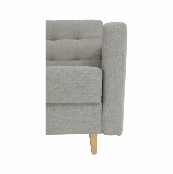 Fotoliu complet tapiţat, material textil gri, AMEDIA [2]
