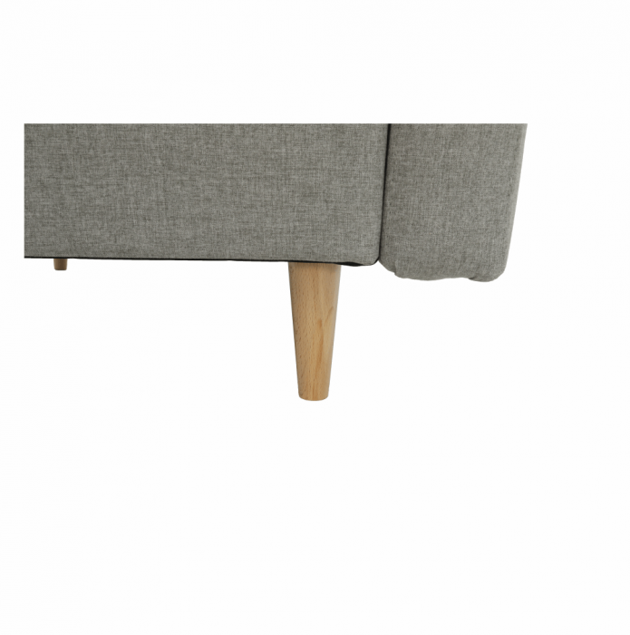 Fotoliu complet tapiţat, material textil gri, AMEDIA [9]