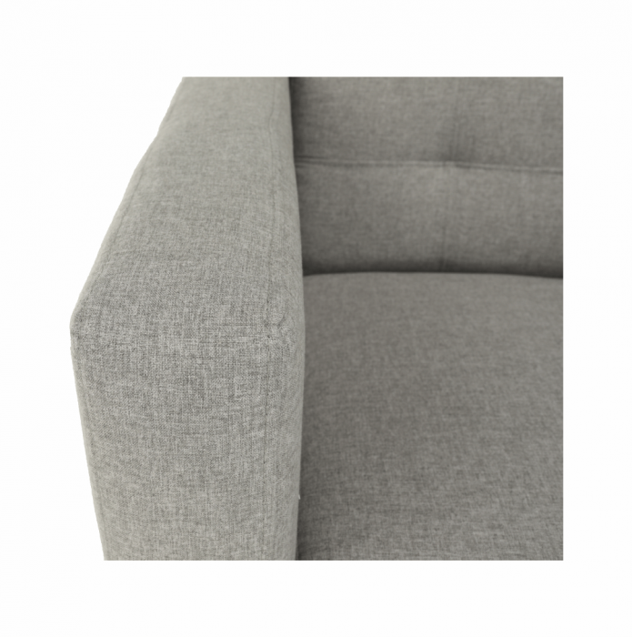 Fotoliu complet tapiţat, material textil gri, AMEDIA [12]