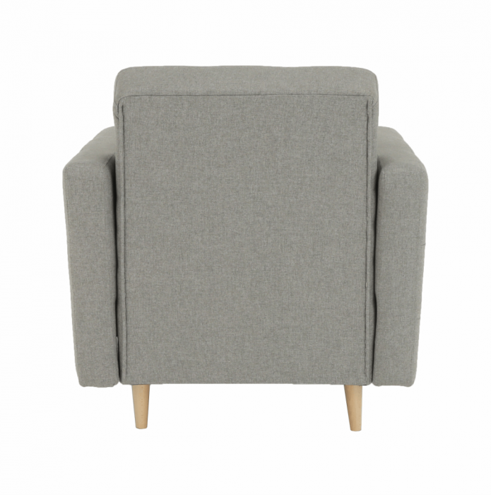 Fotoliu complet tapiţat, material textil gri, AMEDIA [4]