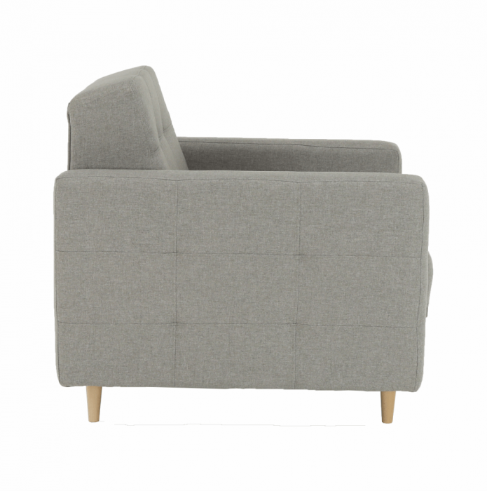 Fotoliu complet tapiţat, material textil gri, AMEDIA [5]