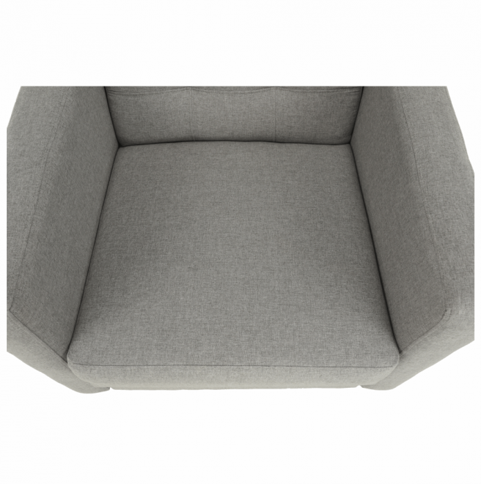 Fotoliu complet tapiţat, material textil gri, AMEDIA [10]
