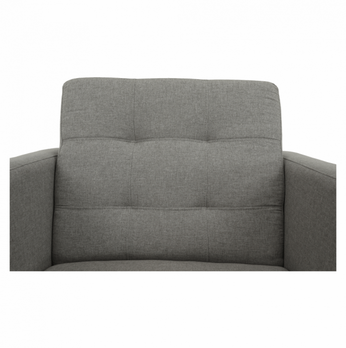 Fotoliu complet tapiţat, material textil gri, AMEDIA [11]