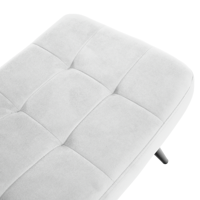 Fotoliu cu suport pentru picioare, gri deschis ţesătură Velvet/negru, HABEN [12]