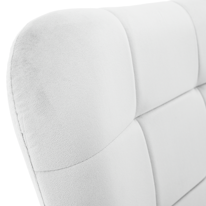 Fotoliu cu suport pentru picioare, gri deschis ţesătură Velvet/negru, HABEN [9]