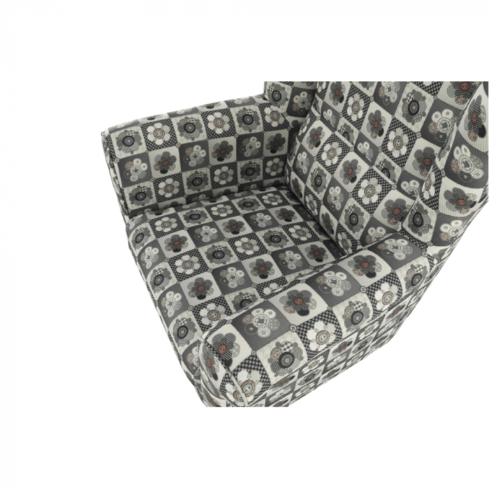 Fotoliu cu taburet, material textil în stilul patchwork N1, ASTRID [6]