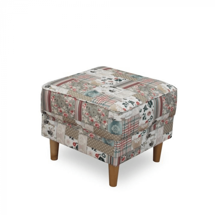 Fotoliu cu taburet, material textil în stilul patchwork Viorica 1, ASTRID [5]