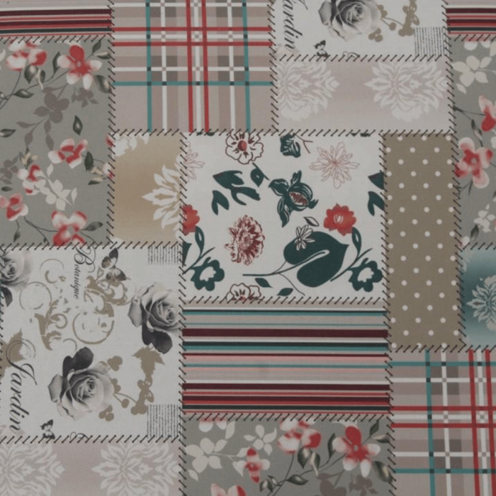 Fotoliu cu taburet, material textil în stilul patchwork Viorica 1, ASTRID [7]