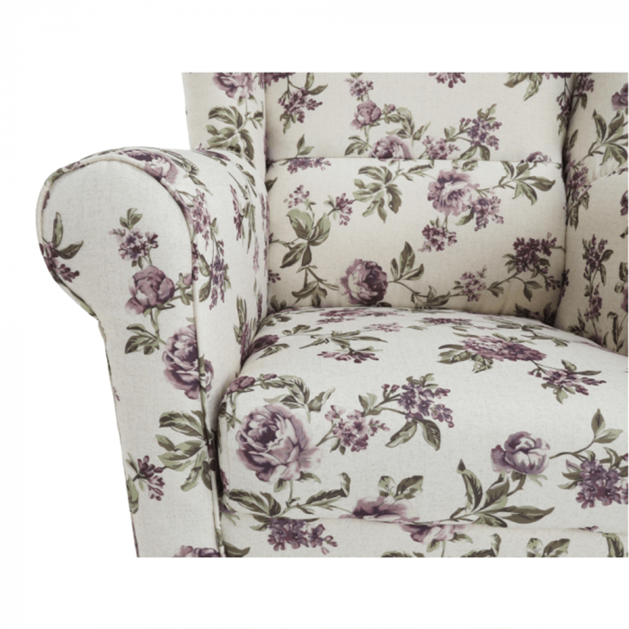 Fotoliu cu taburet, material textil rose 18, ASTRID [2]