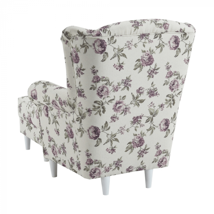 Fotoliu cu taburet, material textil rose 18, ASTRID [5]