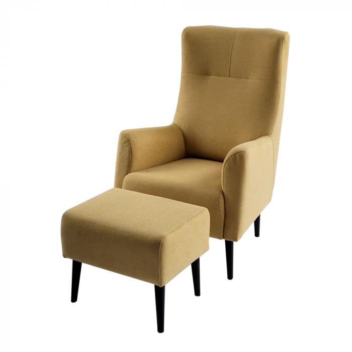 Fotoliu cu urechi, galben/ negru, SAMY [5]