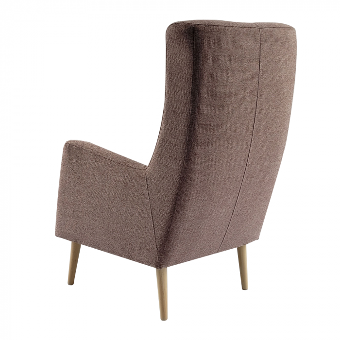 Fotoliu cu urechi, roz antic/ fag, SAMY [4]