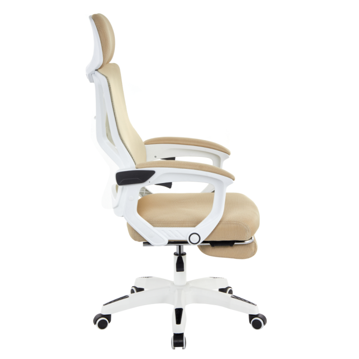 Fotoliu de birou, bej/alb, portanţă 150 kg, MALVIN [6]