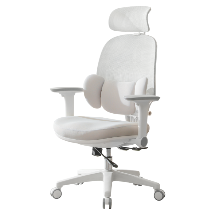 Fotoliu de birou, gri/alb, ABRAMO [9]