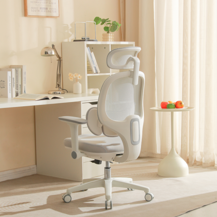 Fotoliu de birou, gri/alb, ABRAMO [15]