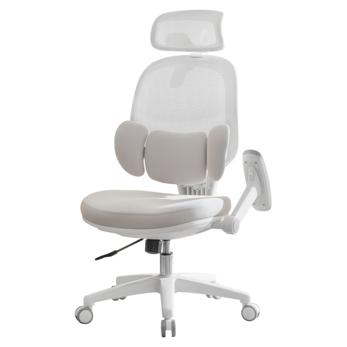 Fotoliu de birou, gri/alb, ABRAMO [6]