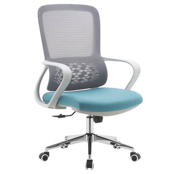 Fotoliu de birou, gri/albastru, FOSTER TYP 2 [1]