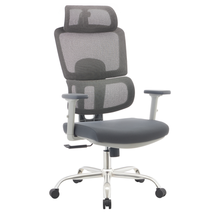 Fotoliu de birou, gri/crom, portanţă 150 kg, BYRON [4]